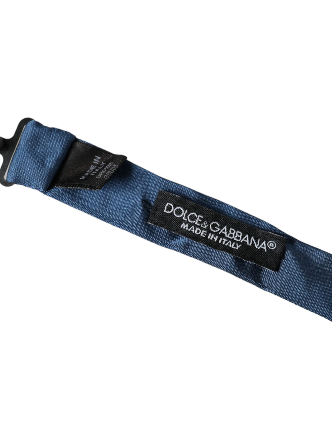 Men’s Dolce &amp; Gabbana Blue Satin Silk Adjustable Neck Men Bow Tie
