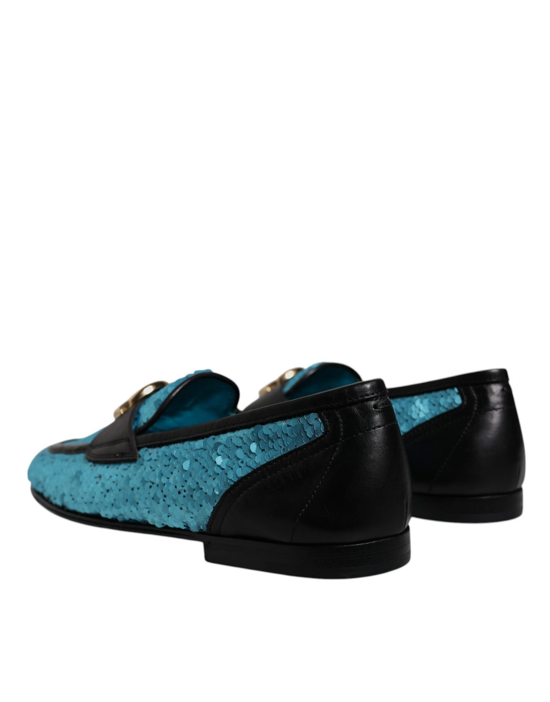 Men’s Dolce &amp; Gabbana Blue Sequined Loafers Formal Dress Shoes