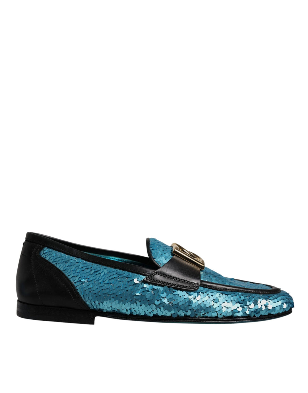 Men’s Dolce & Gabbana Blue Sequined Loafers Formal Dress Shoes