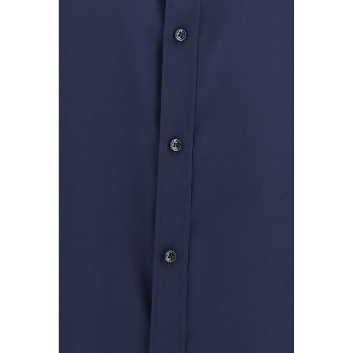 Men’s Dolce &amp; Gabbana Blue Silk Dress Shirt