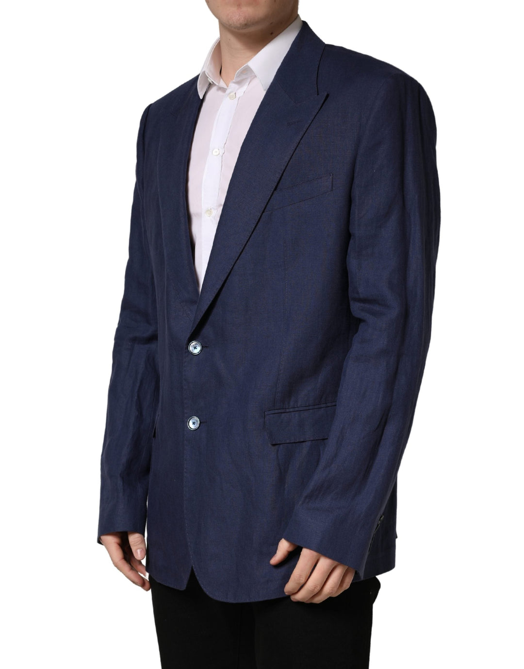 Men’s Dolce &amp; Gabbana Blue Single Breasted 2 Button Suit Jacket