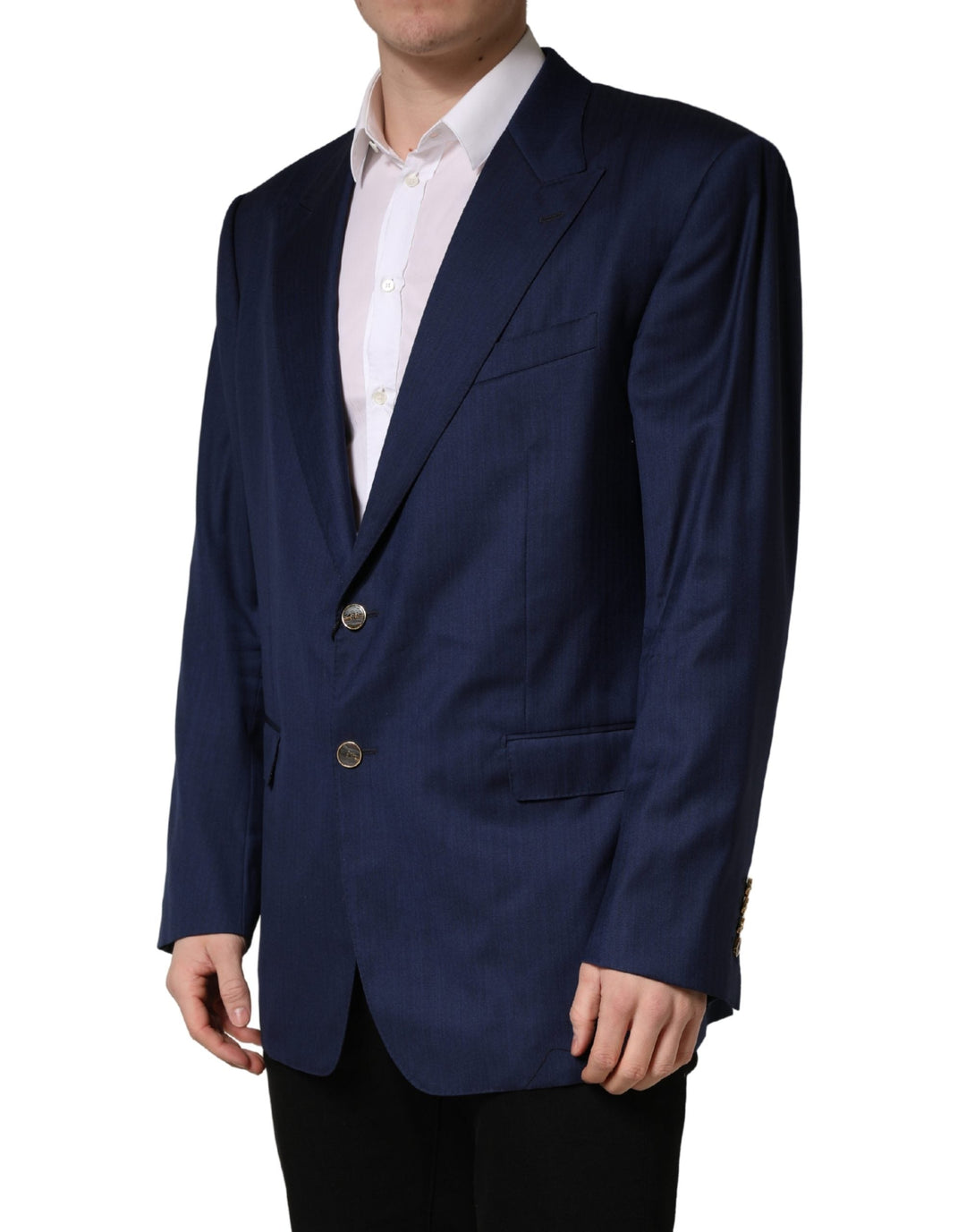 Men’s Dolce &amp; Gabbana Blue Single Breasted 2 Button Suit Jacket