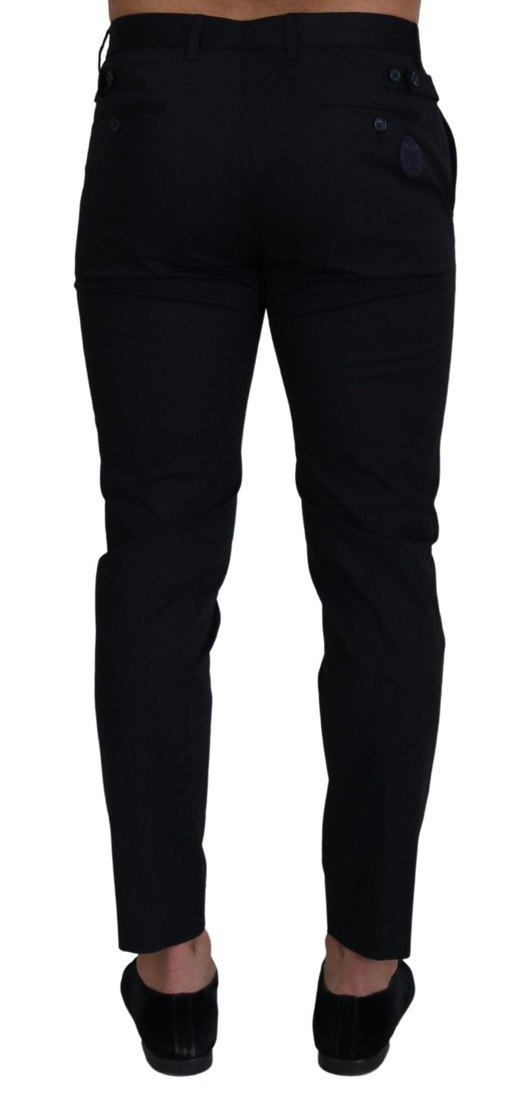 Dolce &amp; Gabbana Blue Stretch Cotton Slim Trousers Chinos Pants