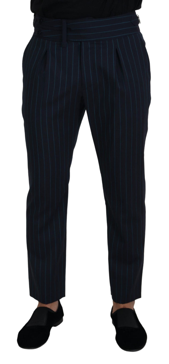Men’s Dolce &amp; Gabbana Blue Striped Men Formal Pants