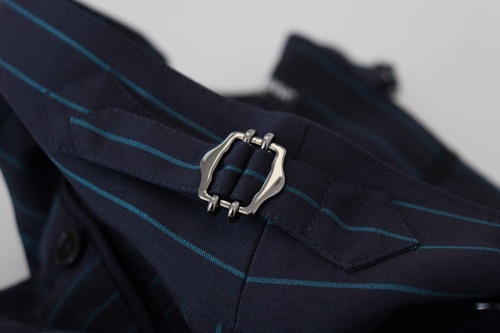 Men’s Dolce &amp; Gabbana Blue Striped Men Formal Pants