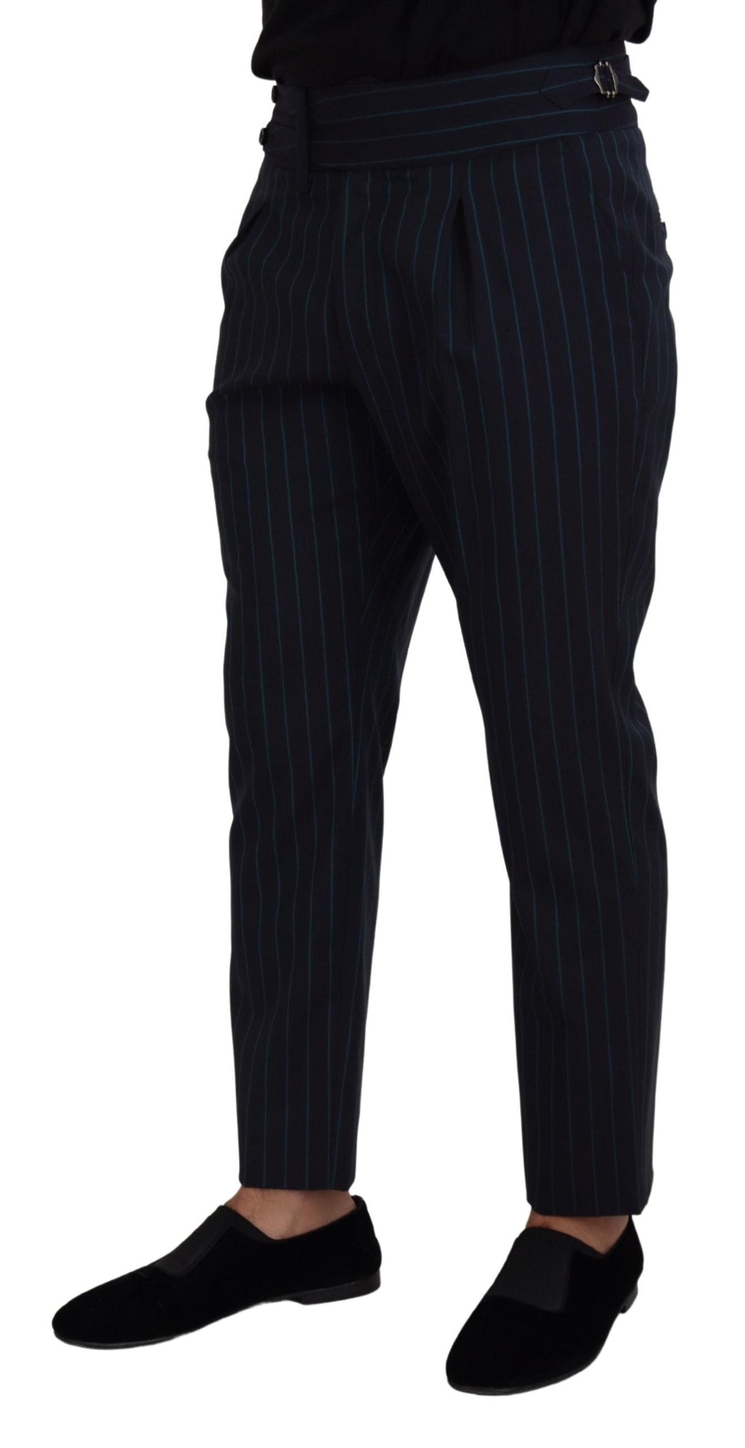 Men’s Dolce &amp; Gabbana Blue Striped Men Formal Pants