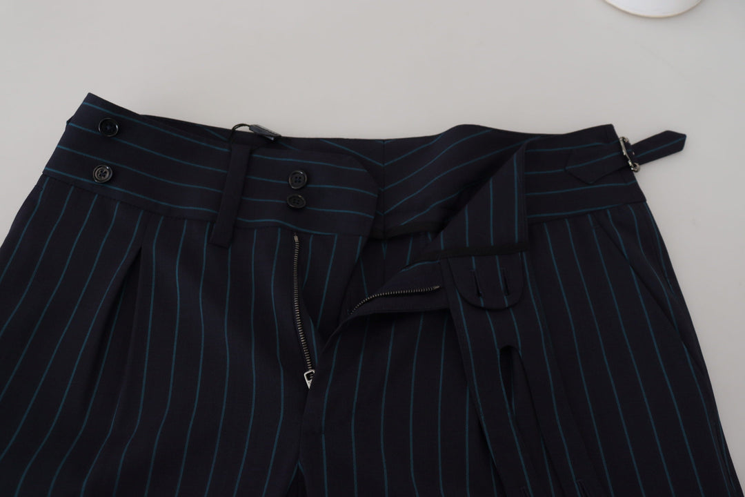 Men’s Dolce &amp; Gabbana Blue Striped Men Formal Pants