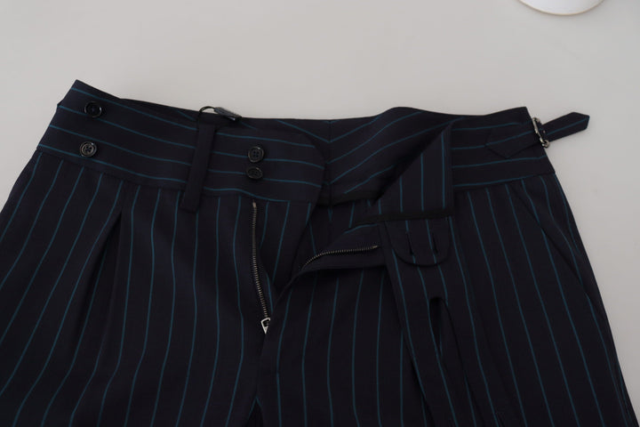 Men’s Dolce &amp; Gabbana Blue Striped Men Formal Pants