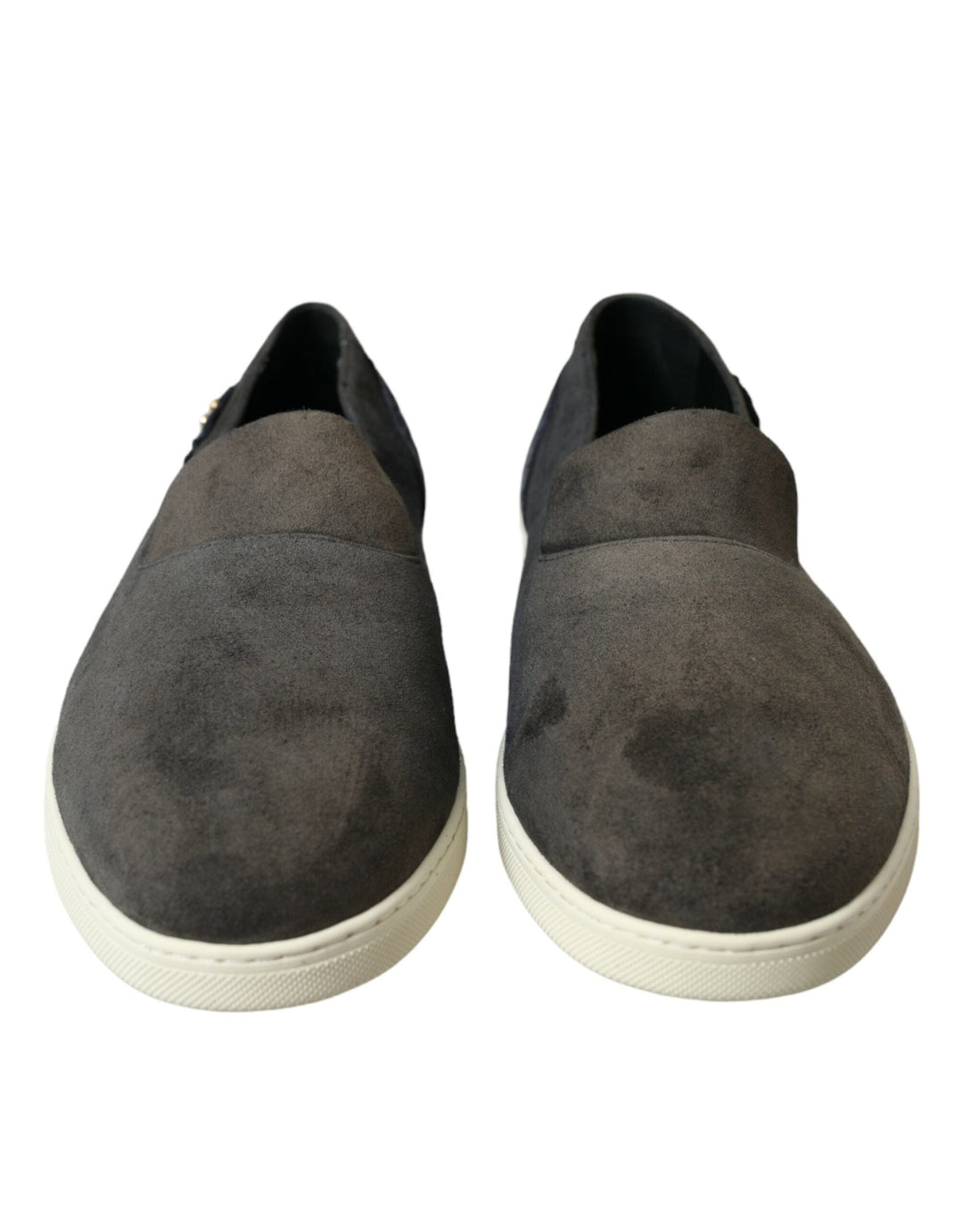 Men’s Dolce &amp; Gabbana Blue Suede Caiman Men Loafers Slippers Shoes