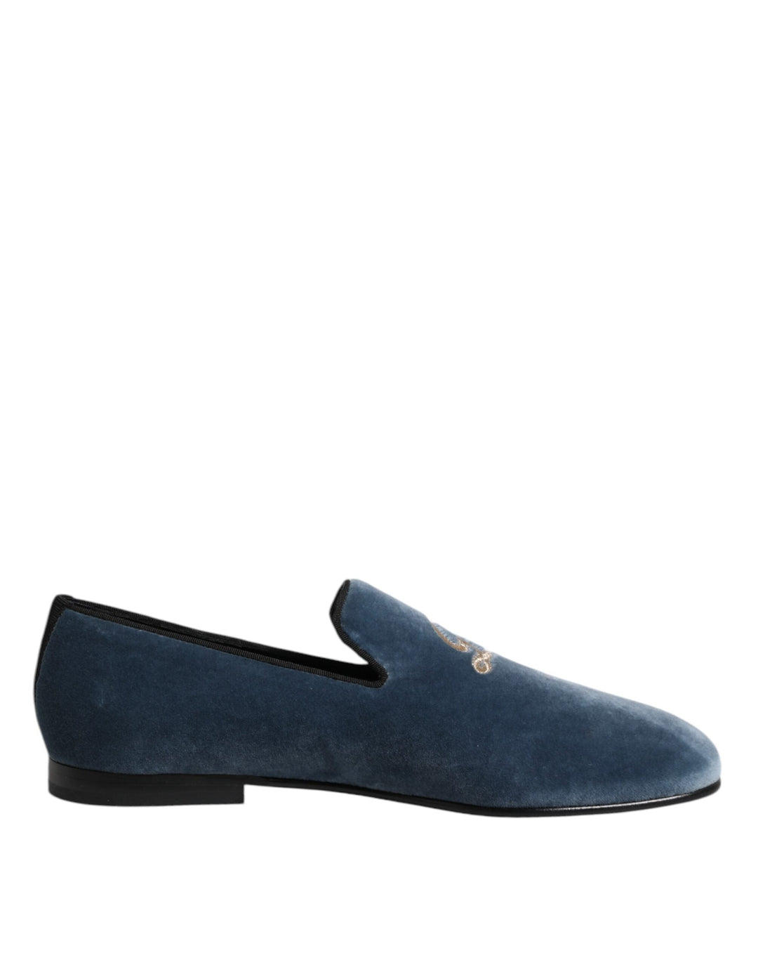 Men’s Dolce & Gabbana Blue Velvet Dg Logo Loafers Formal Shoes