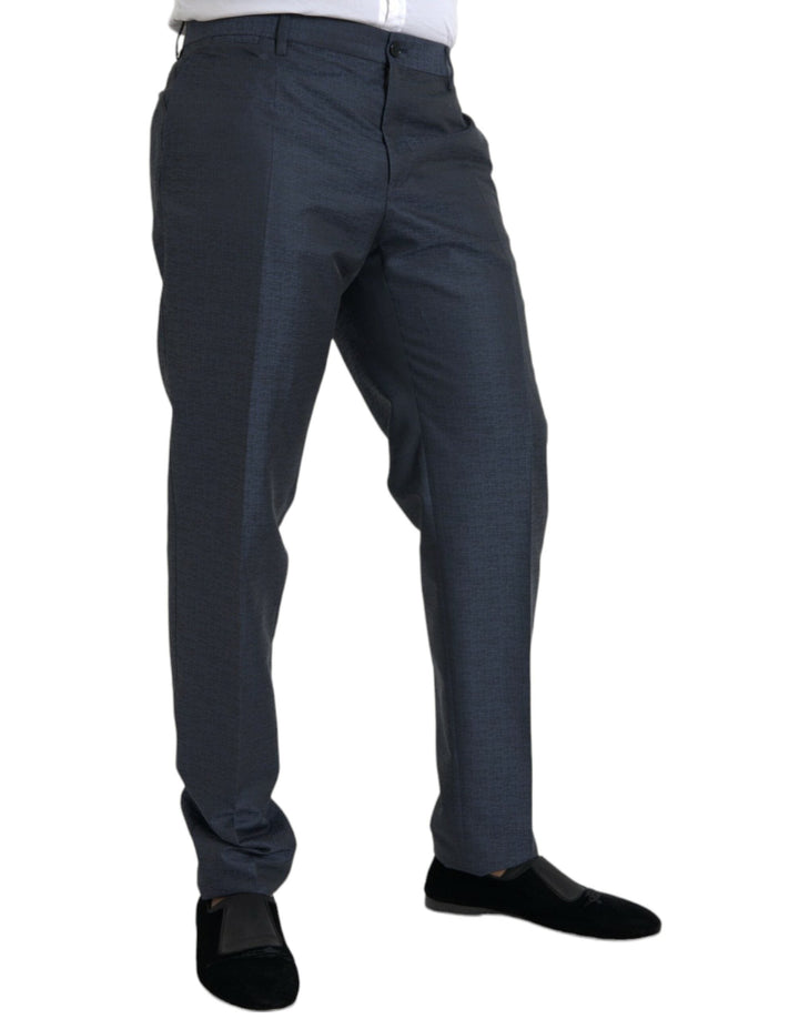 Men’s Dolce &amp; Gabbana Blue Wool Men Skinny Dress Pants