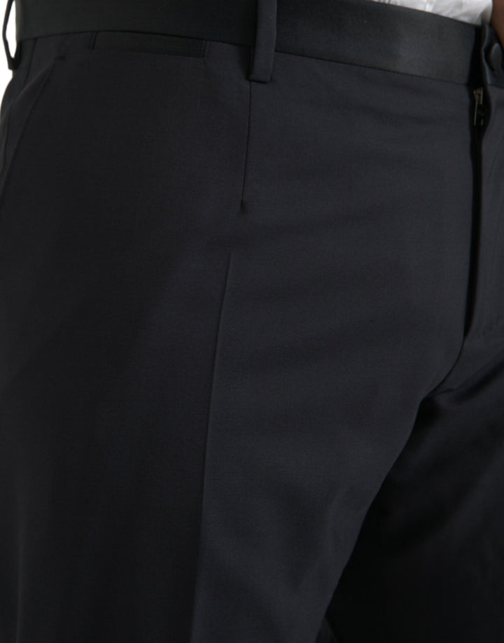 Men’s Dolce &amp; Gabbana Blue Wool Men Skinny Dress Pants