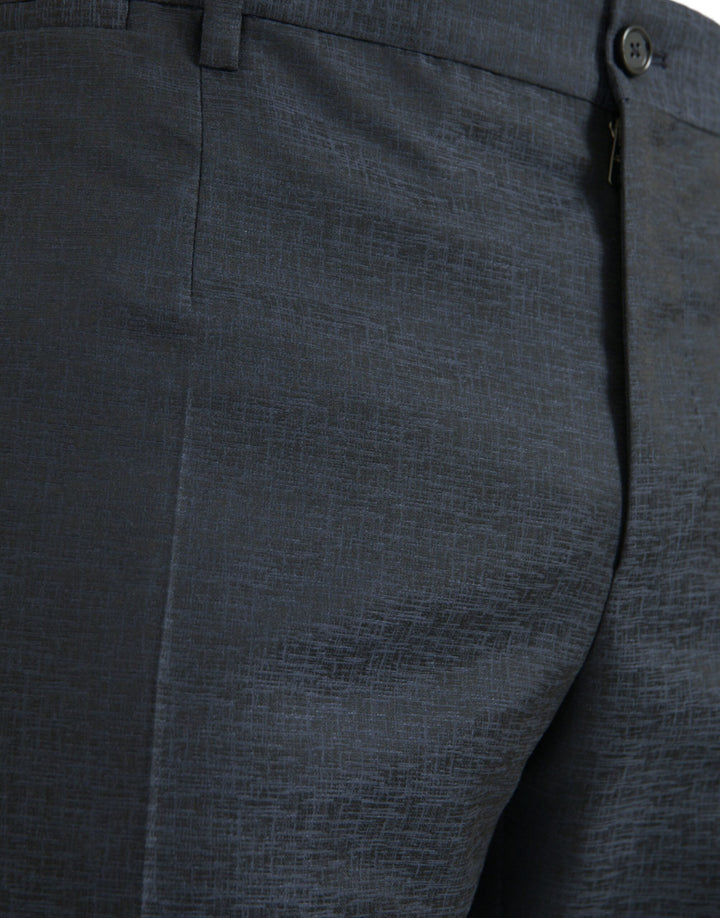 Men’s Dolce &amp; Gabbana Blue Wool Men Skinny Dress Pants