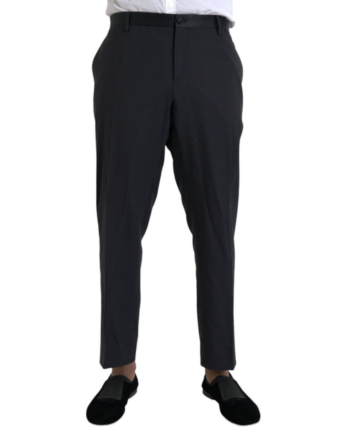 Men’s Dolce & Gabbana Blue Wool Men Skinny Dress Pants