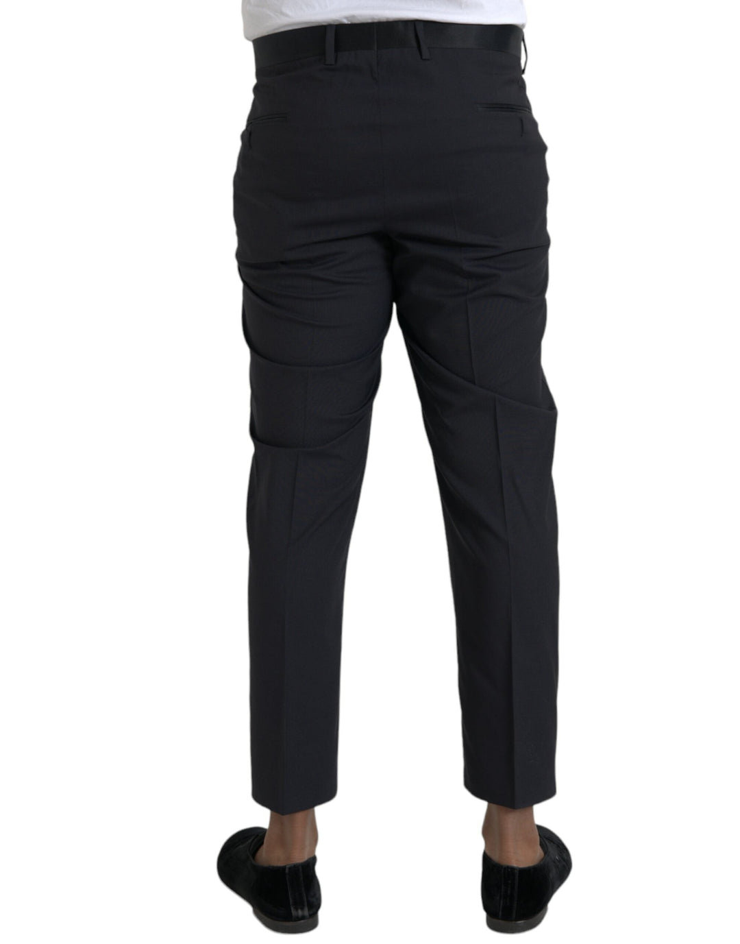 Men’s Dolce &amp; Gabbana Blue Wool Men Skinny Dress Pants