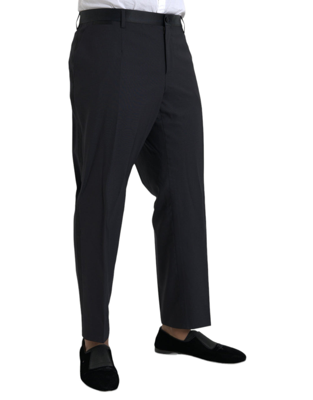 Men’s Dolce &amp; Gabbana Blue Wool Men Skinny Dress Pants