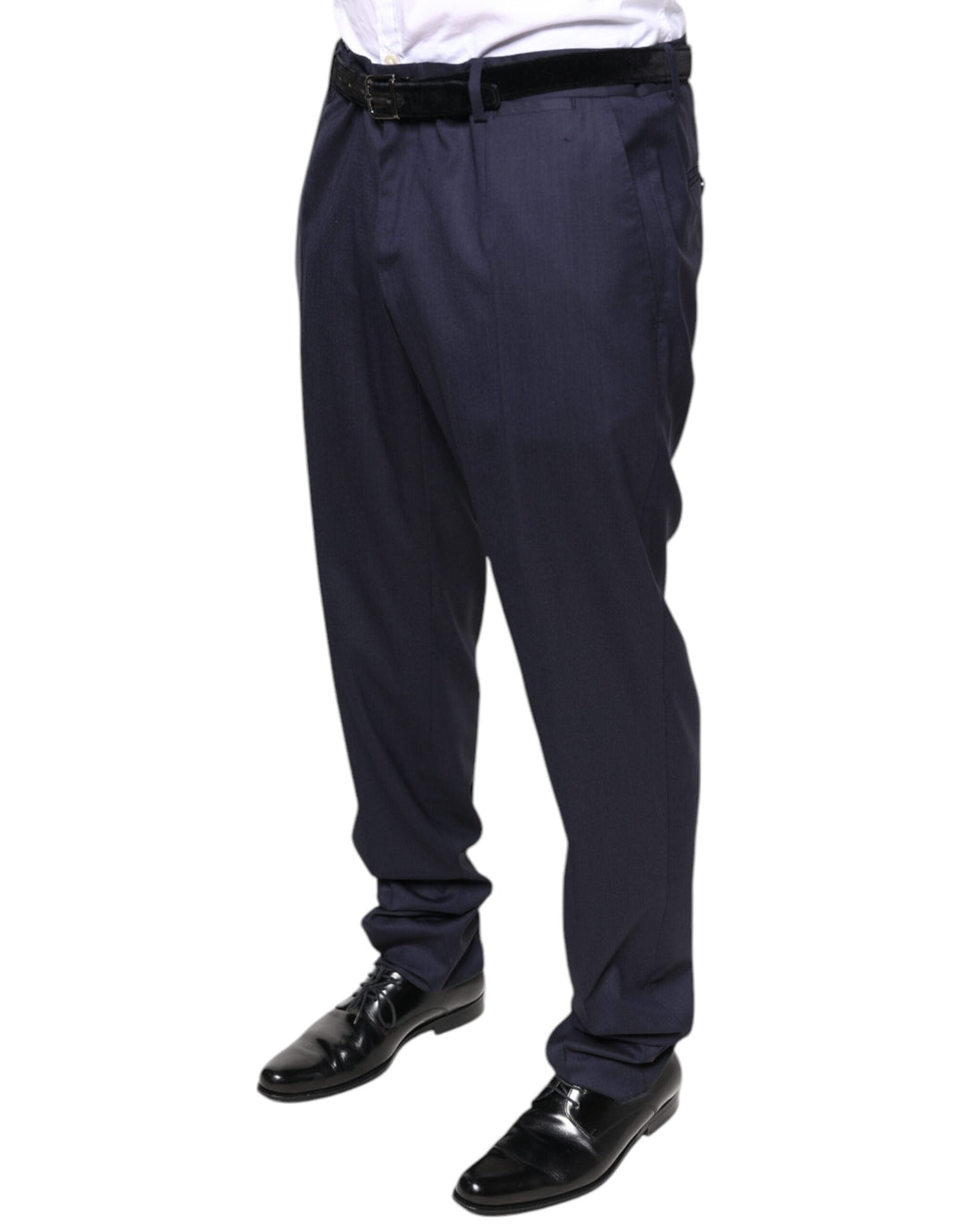 Men’s Dolce &amp; Gabbana Blue Wool Skinny Formal Dress Pants