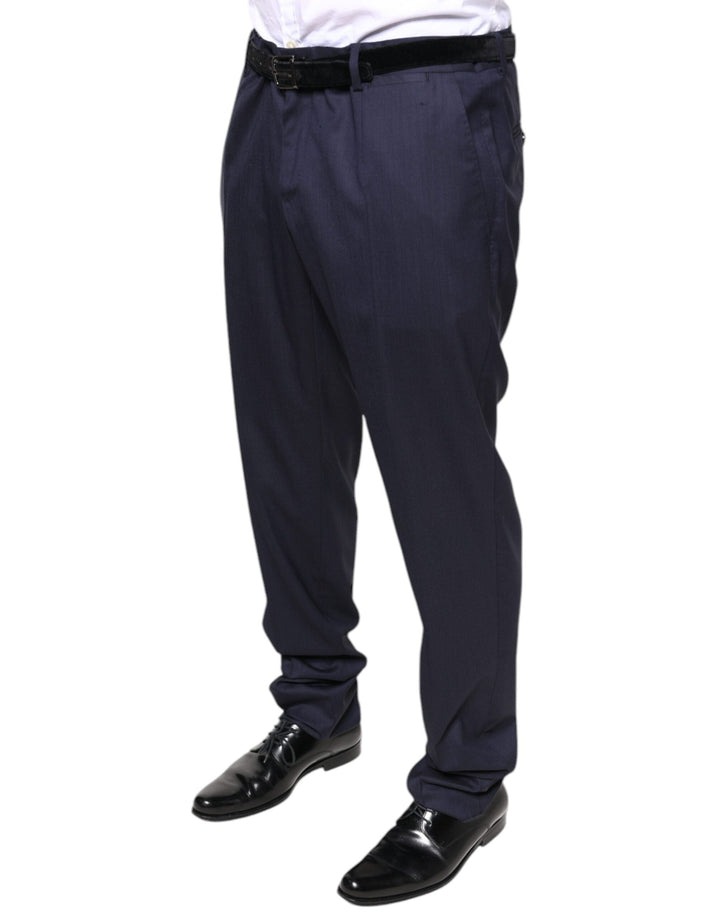 Men’s Dolce &amp; Gabbana Blue Wool Skinny Formal Dress Pants