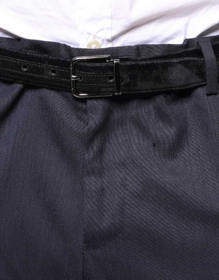 Men’s Dolce &amp; Gabbana Blue Wool Skinny Formal Dress Pants