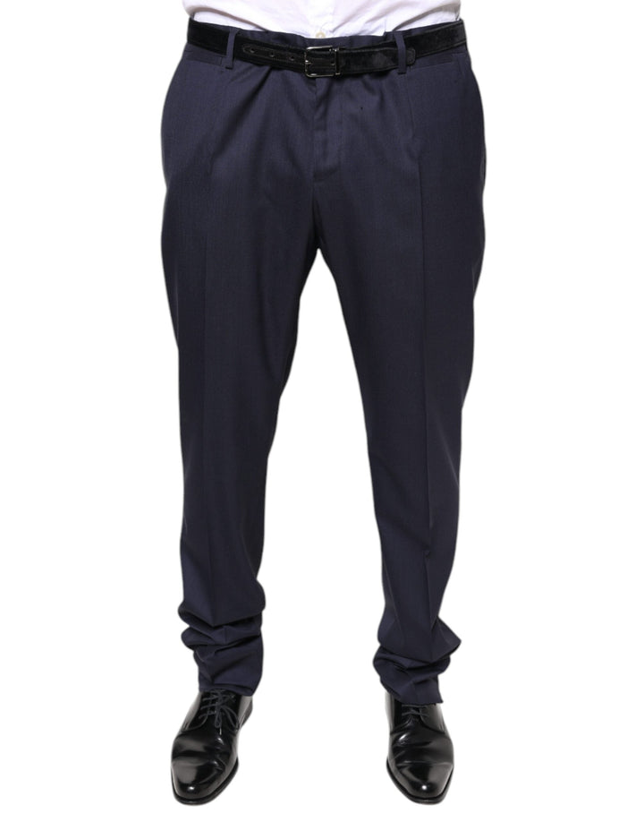 Men’s Dolce &amp; Gabbana Blue Wool Skinny Formal Dress Pants