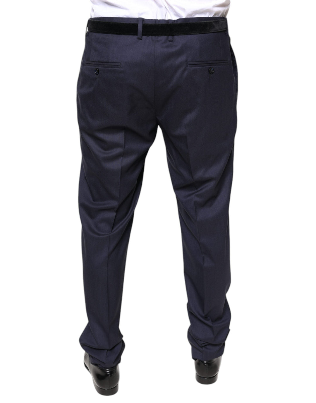 Men’s Dolce &amp; Gabbana Blue Wool Skinny Formal Dress Pants
