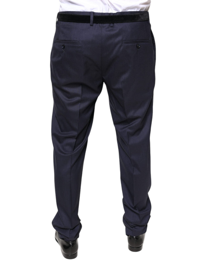 Men’s Dolce &amp; Gabbana Blue Wool Skinny Formal Dress Pants