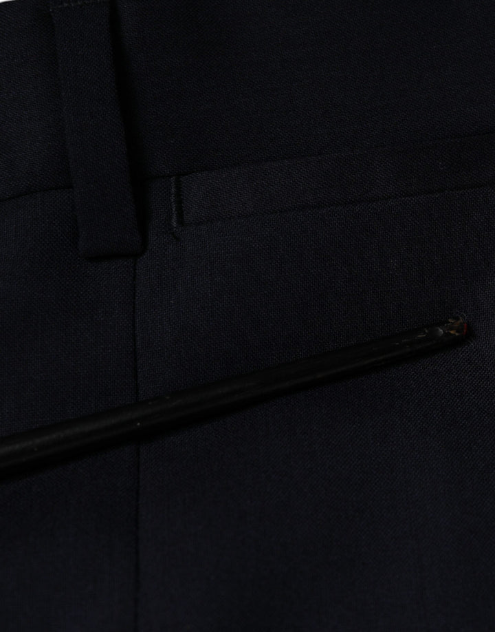 Men’s Dolce &amp; Gabbana Blue Wool Skinny Formal Dress Pants