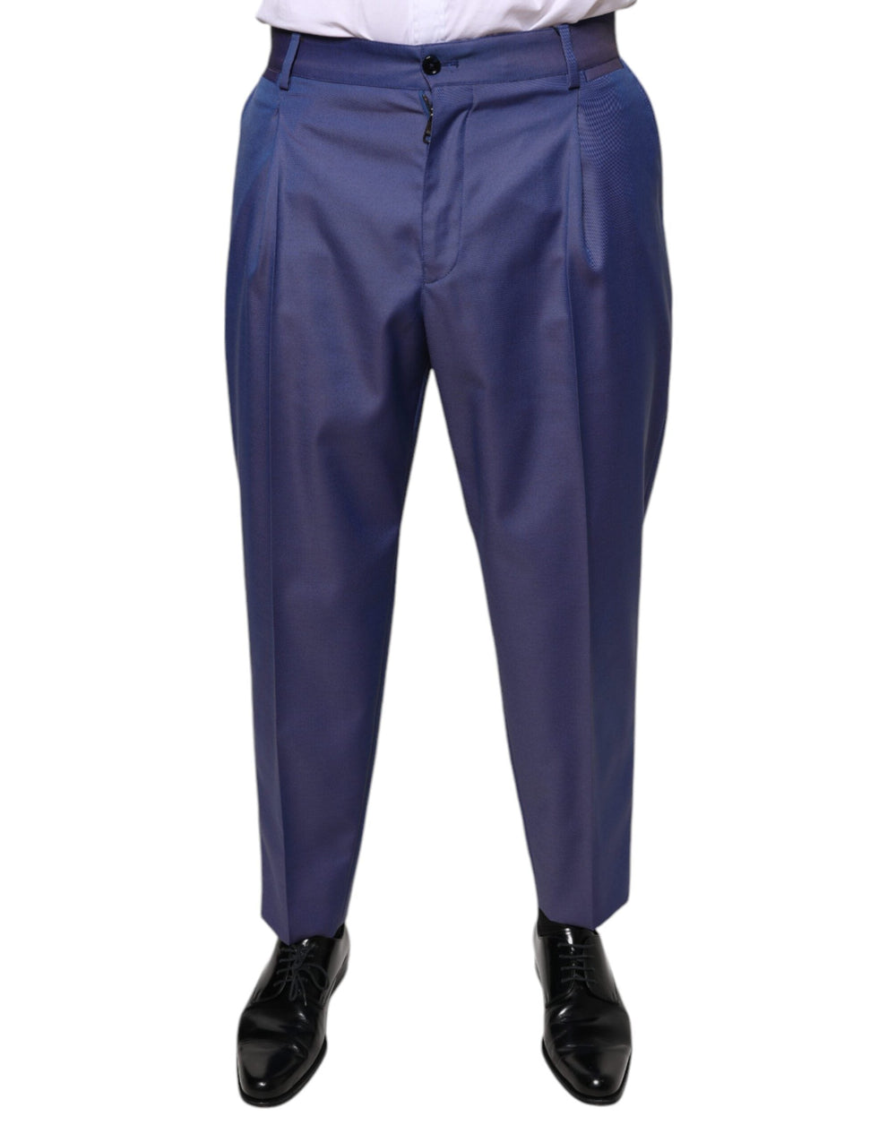 Men’s Dolce & Gabbana Blue Wool Tapered Formal Dress Pants