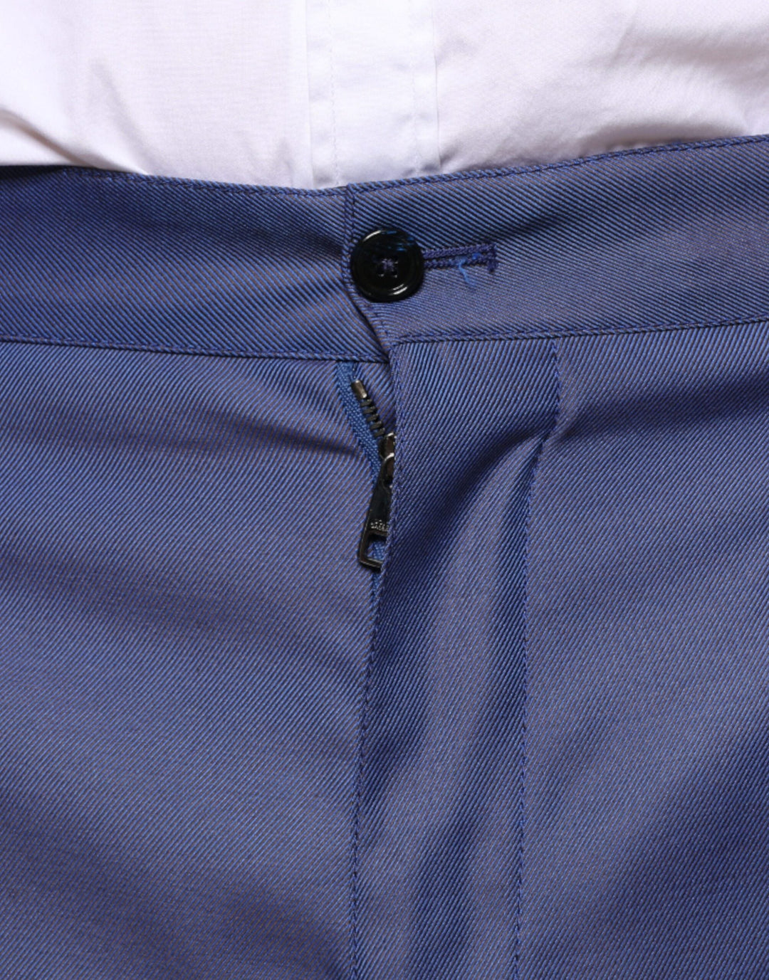 Men’s Dolce &amp; Gabbana Blue Wool Tapered Formal Dress Pants
