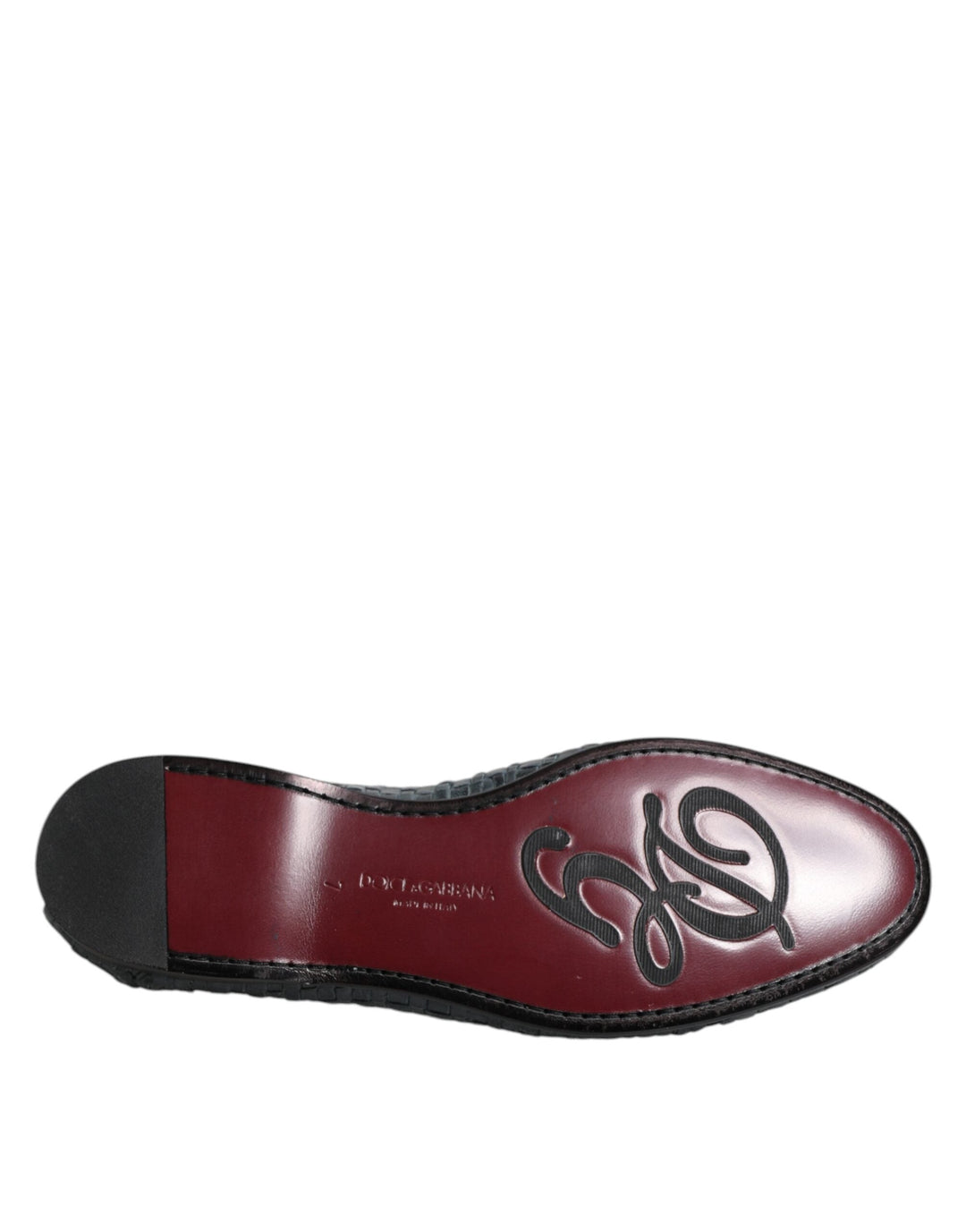 Men’s Dolce &amp; Gabbana Blue Woven Leather Slip on Loafers Shoes