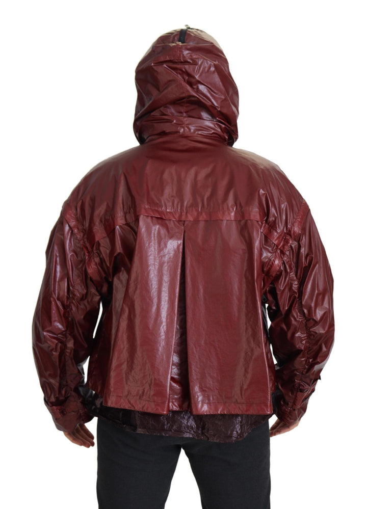 Men’s Dolce &amp; Gabbana Bordeaux Cotton Hooded Full Zip Jacket