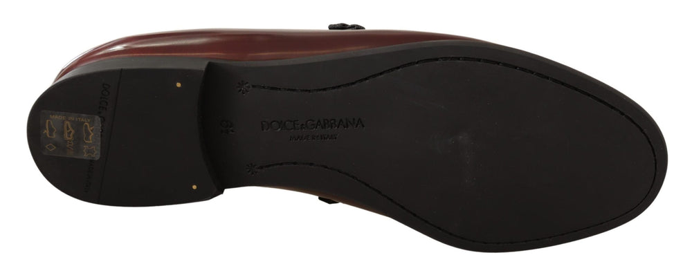 Men’s Dolce & Gabbana Bordeaux Patent Leather Dress Loafers Shoes