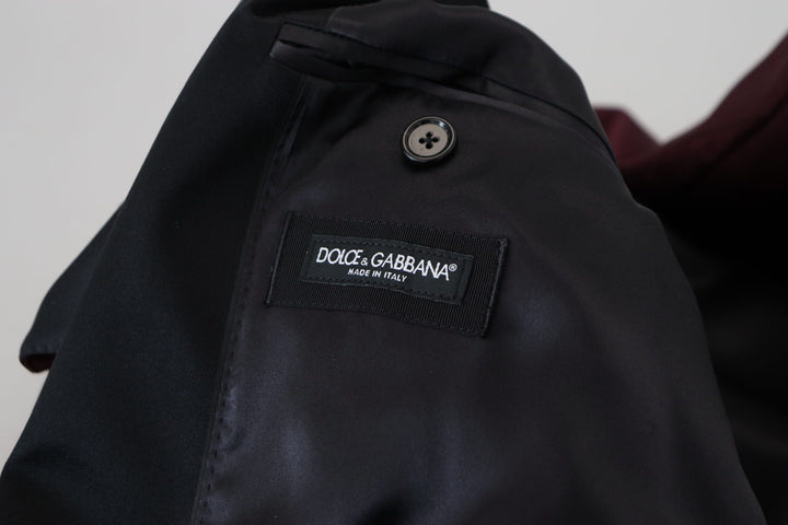 Men’s Dolce &amp; Gabbana Bordeaux Polyester Double Breasted Jacket