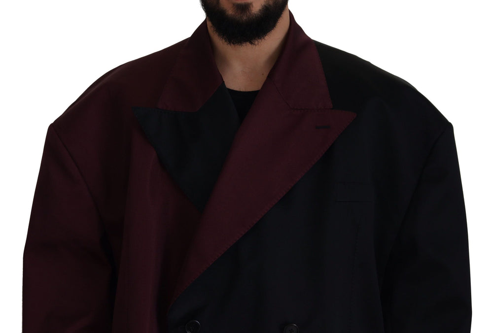 Men’s Dolce & Gabbana Bordeaux Polyester Double Breasted Jacket