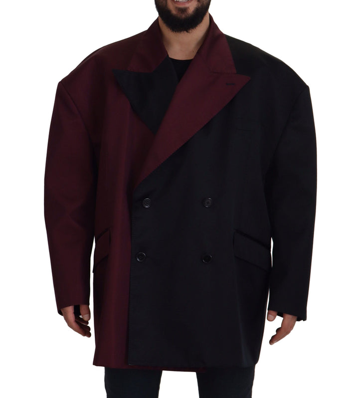 Men’s Dolce &amp; Gabbana Bordeaux Polyester Double Breasted Jacket