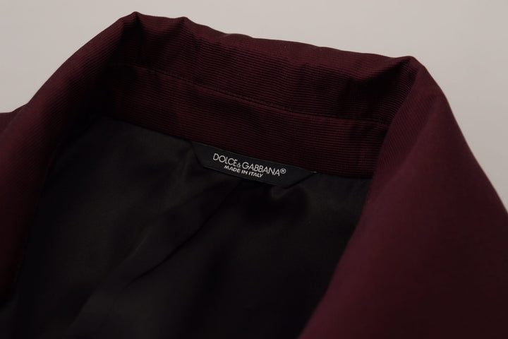 Men’s Dolce &amp; Gabbana Bordeaux Polyester Double Breasted Jacket