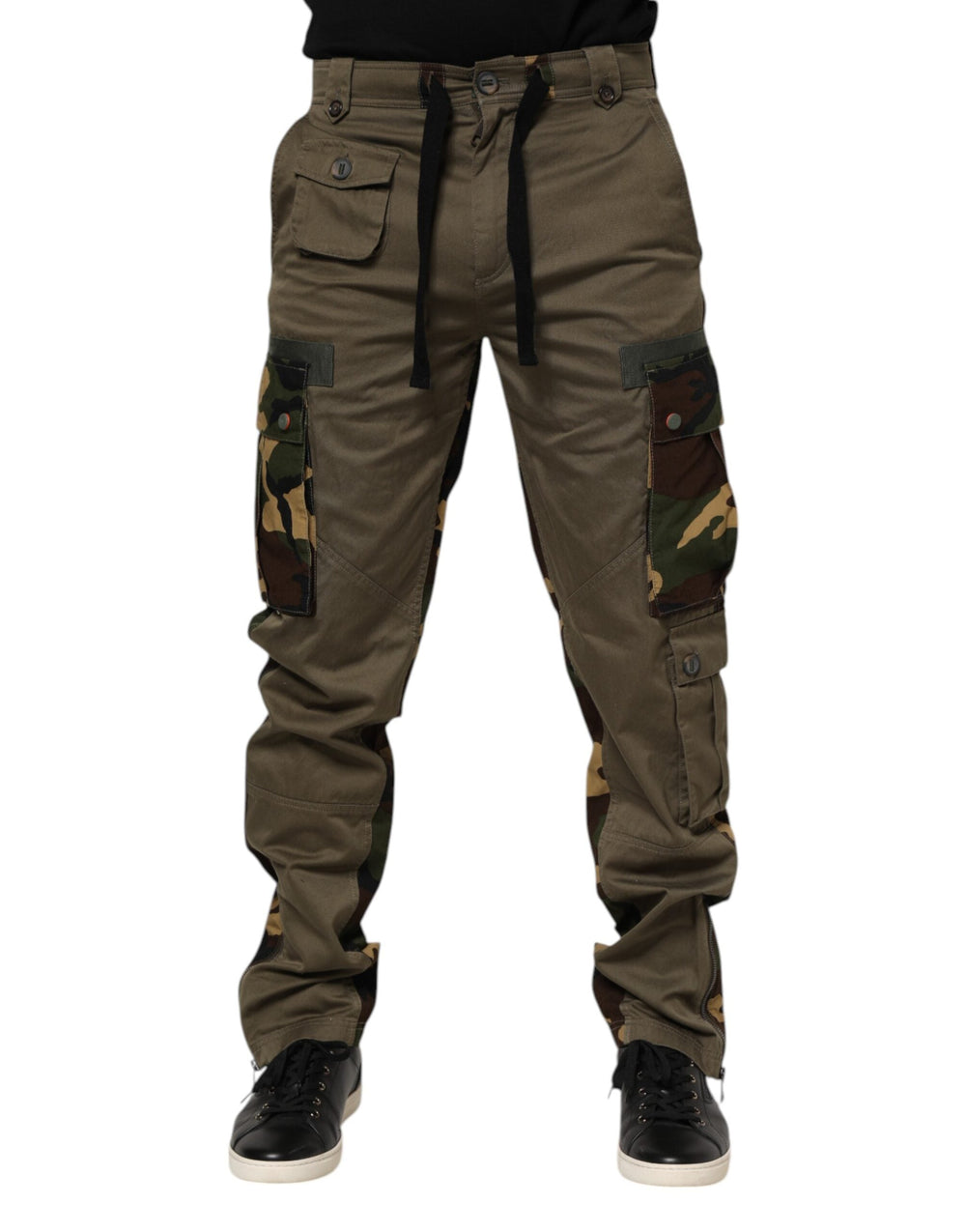 Men’s Dolce & Gabbana Brown Cotton Camouflage Cargo Pants