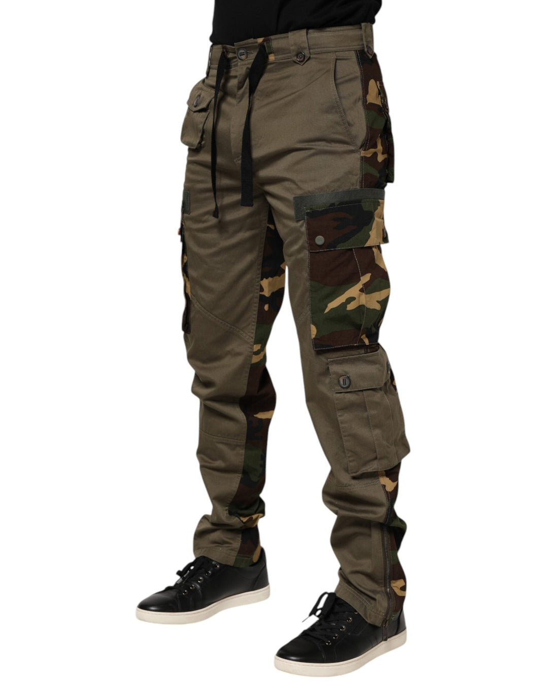 Men’s Dolce &amp; Gabbana Brown Cotton Camouflage Cargo Pants