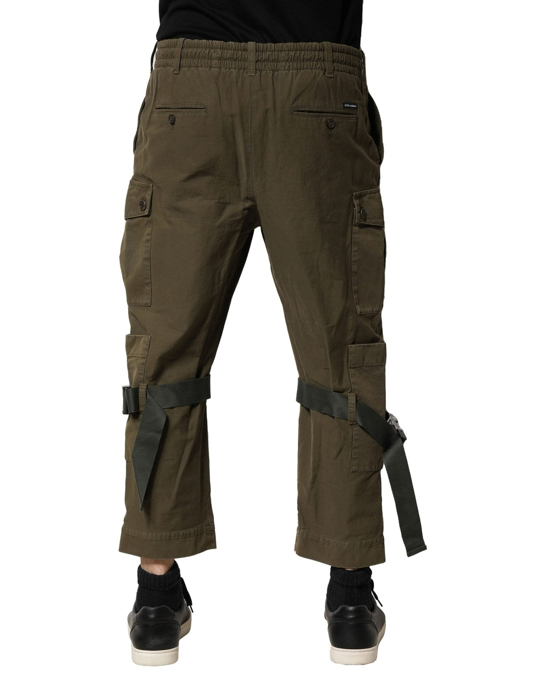 Men’s Dolce &amp; Gabbana Brown Cotton Cargo Drawstring Pants