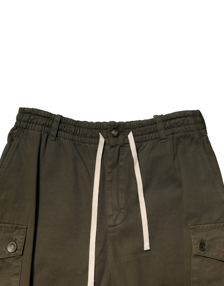 Men’s Dolce &amp; Gabbana Brown Cotton Cargo Drawstring Pants
