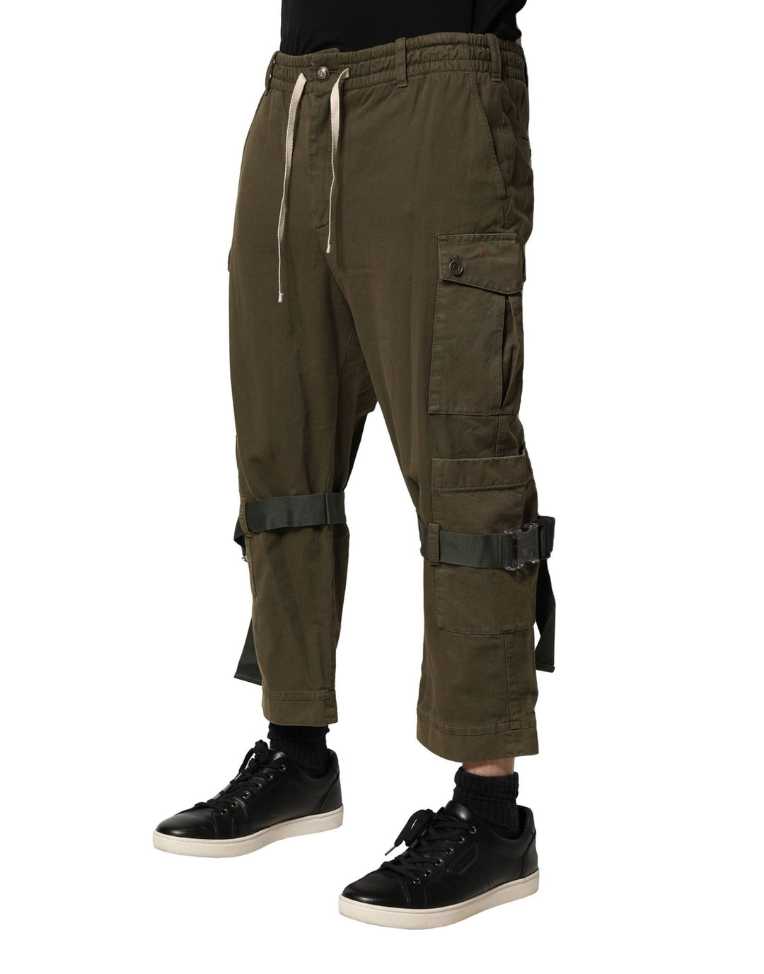 Men’s Dolce &amp; Gabbana Brown Cotton Cargo Drawstring Pants