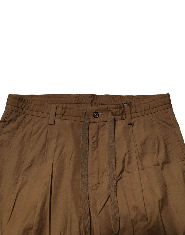 Men’s Dolce &amp; Gabbana Brown Cotton Chino Mid Waist Men Pants