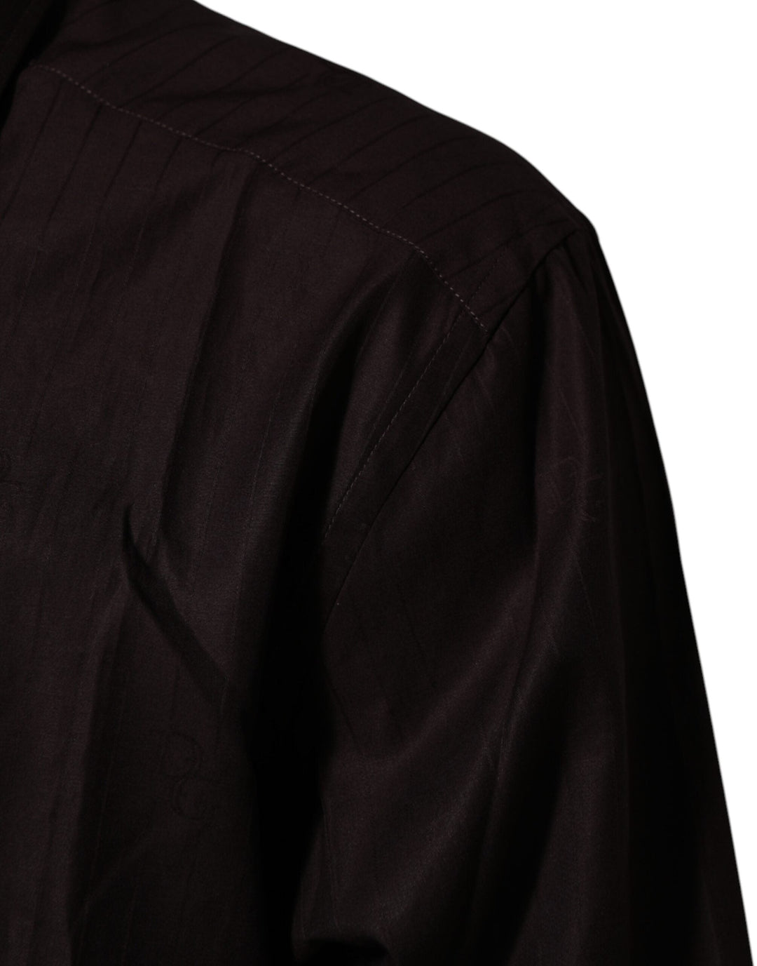 Men’s Dolce &amp; Gabbana Brown Cotton Longsleeve Martini Dress Shirt