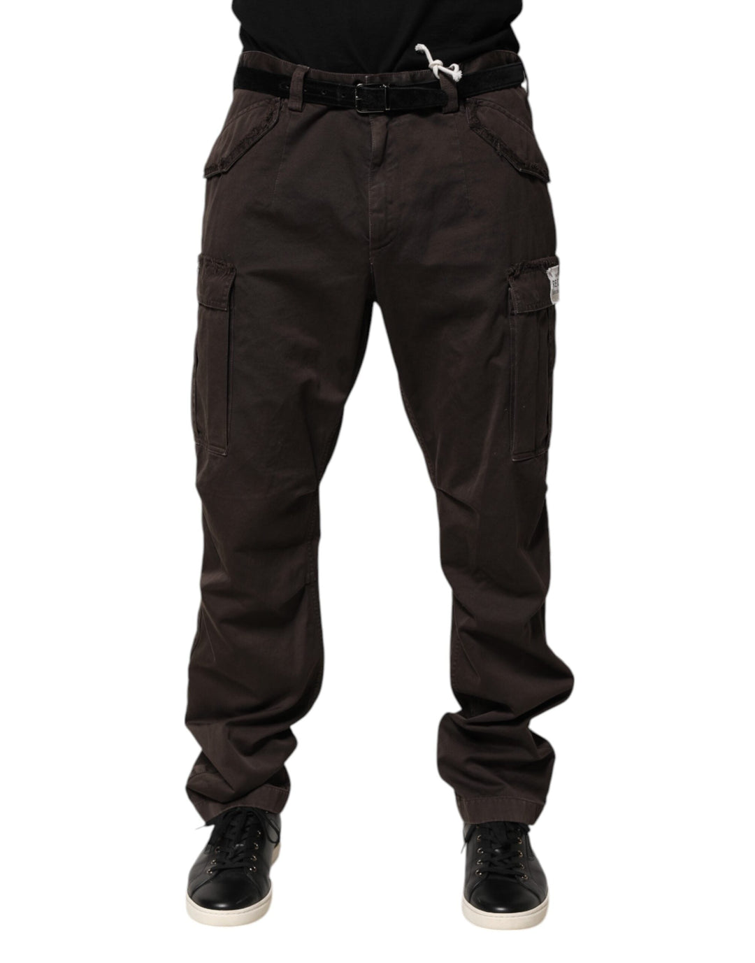 Men’s Dolce &amp; Gabbana Brown Cotton Stretch Cargo Men Trouser Pants