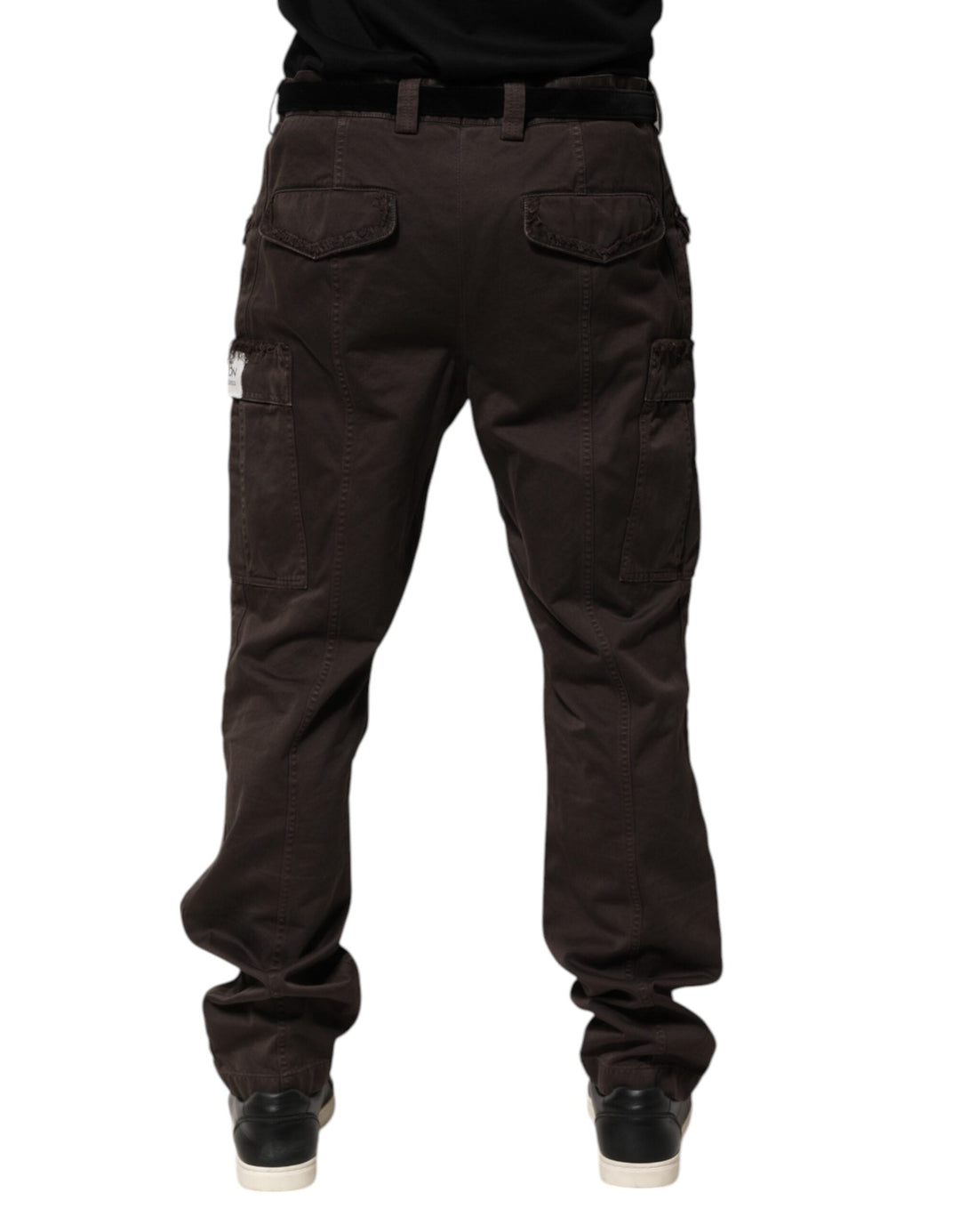 Men’s Dolce &amp; Gabbana Brown Cotton Stretch Cargo Men Trouser Pants