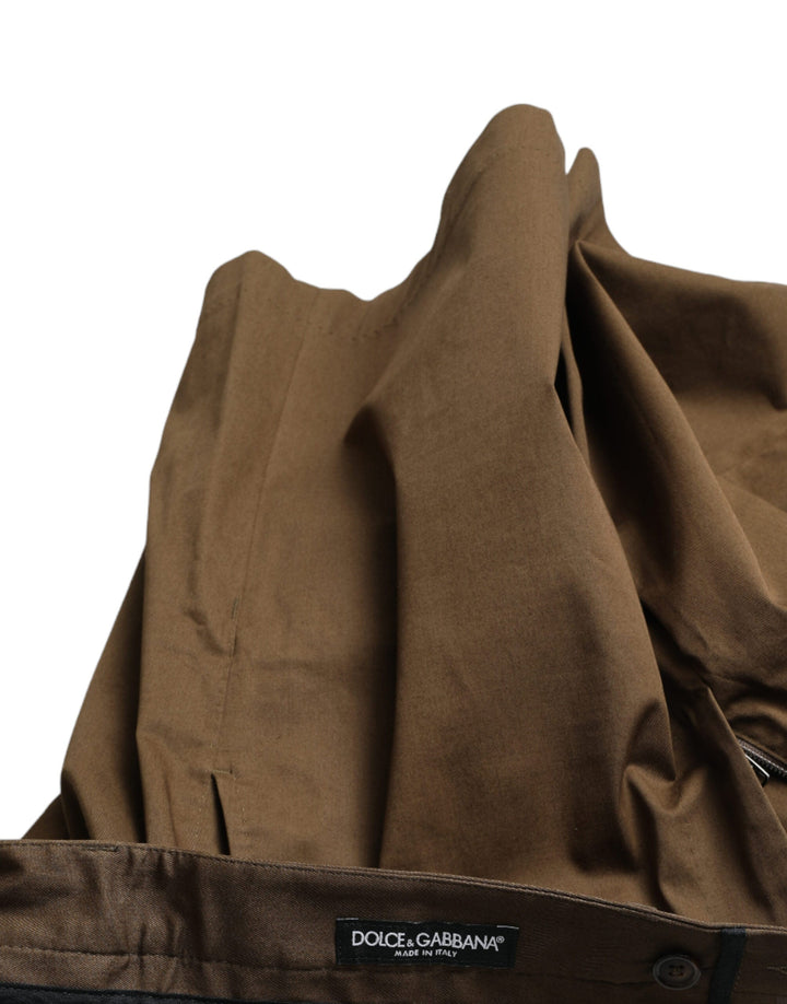 Men’s Dolce &amp; Gabbana Brown Cotton Stretch Men Bermuda Shorts