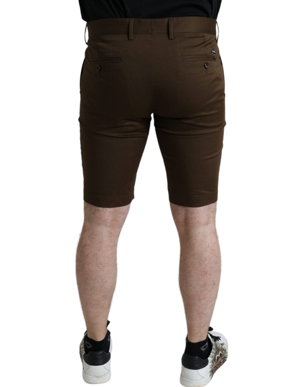 Men’s Dolce & Gabbana Brown Cotton Stretch Men Bermuda Shorts