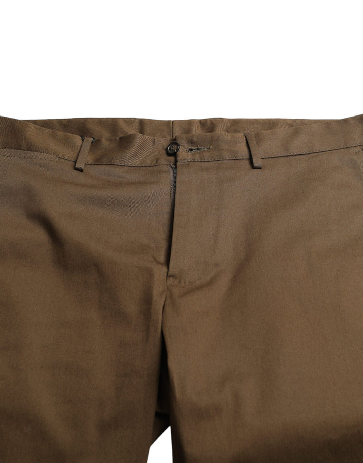 Men’s Dolce &amp; Gabbana Brown Cotton Stretch Men Bermuda Shorts