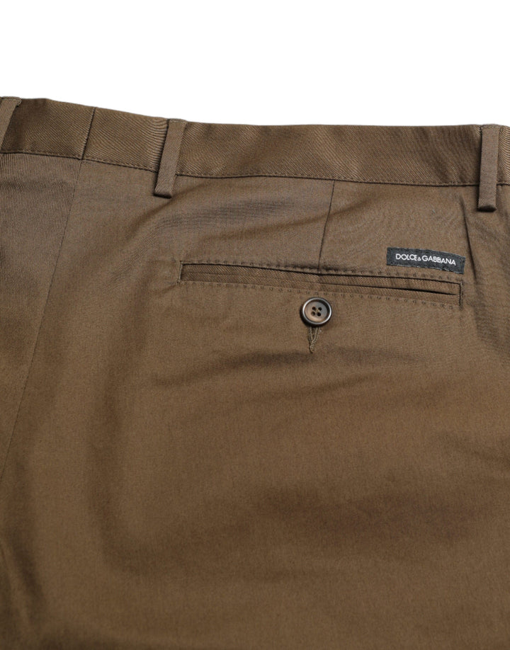 Men’s Dolce &amp; Gabbana Brown Cotton Stretch Men Bermuda Shorts