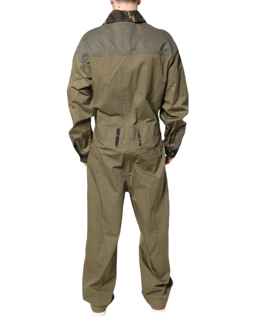 Dolce &amp; Gabbana Brown Cotton Stretch Shirt Pants Casual Set